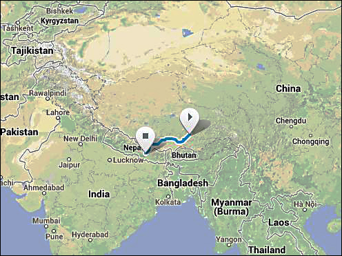 Tibet Overzichtskaart